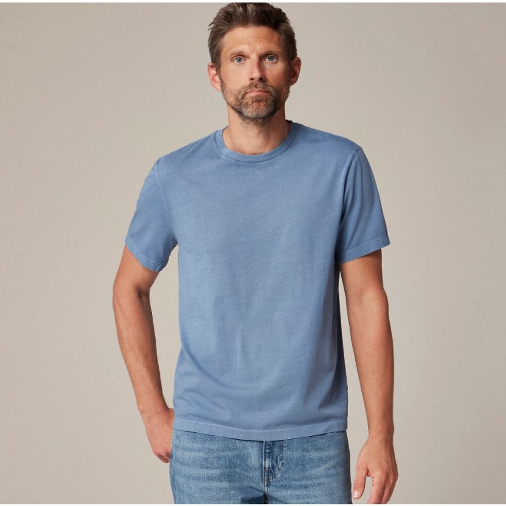 J.Crew Broken-in T-shirt Mens M Tall Blue Cotton Crewneck Pullover Short Sleeve
